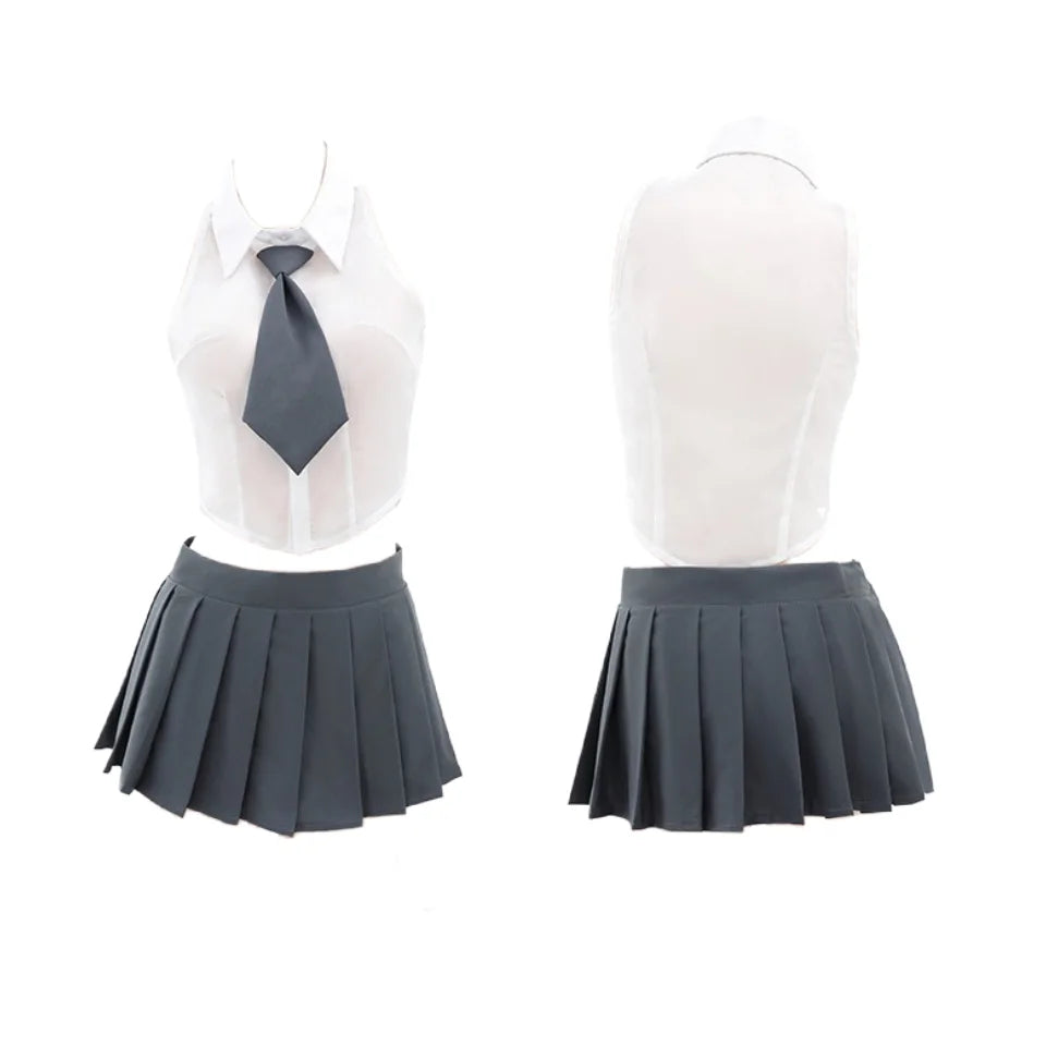 Sexy School Girl Cosplay Lingerie Set - JK Uniform Outfit