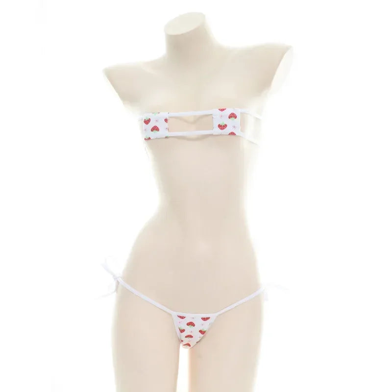 Sexy Kawaii Lolita Mini Bikini Set | Heart Bandage Lingerie