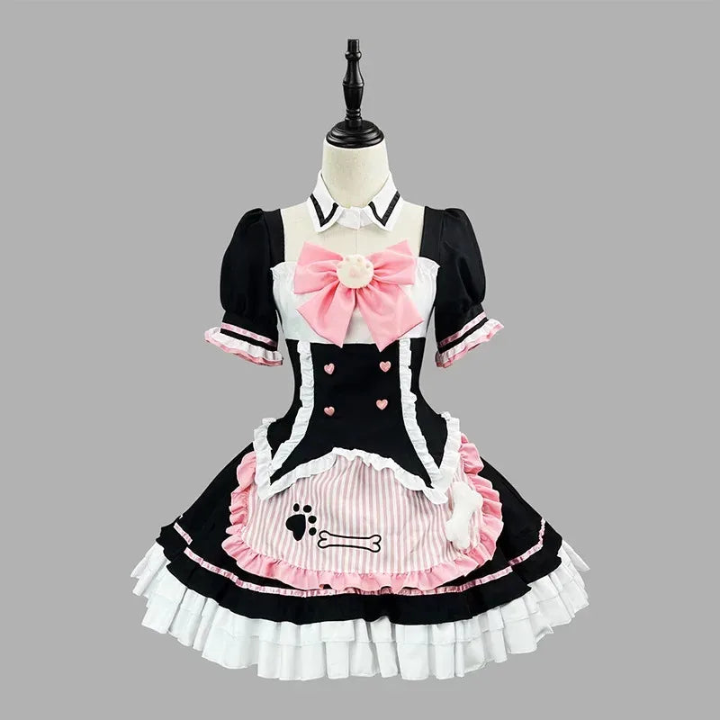 Anime Lolita Cat Maid Cosplay Dress - Ruffle Neko Outfit S-5XL
