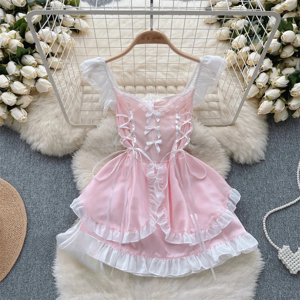 Sheer 'Office Lady' Long Sleeve Blouse & Mini Skirt Set