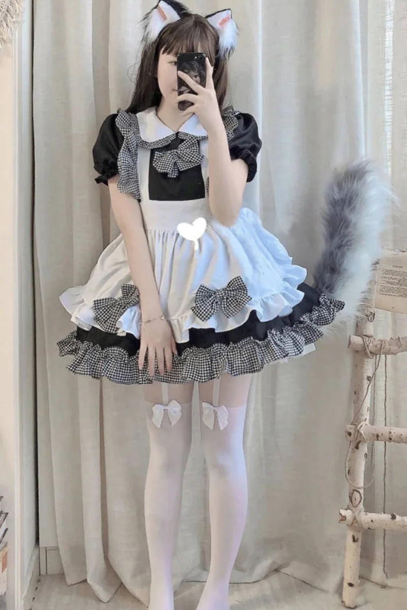 Kawaii Gothic Lolita Maid Cosplay Dress | Plus Size Anime Outfit S-5XL