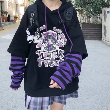 Harajuku Patchwork Hoodie | Streetwear Hip Hop Sweatshirt