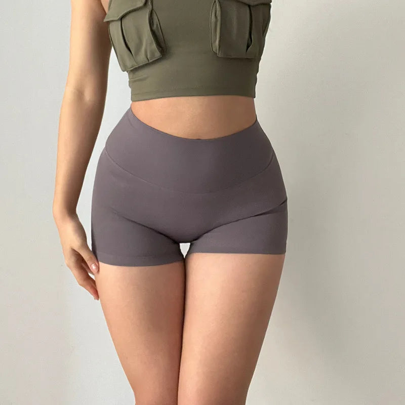 Hip-Lifting High-Waisted Yoga & Running Shorts