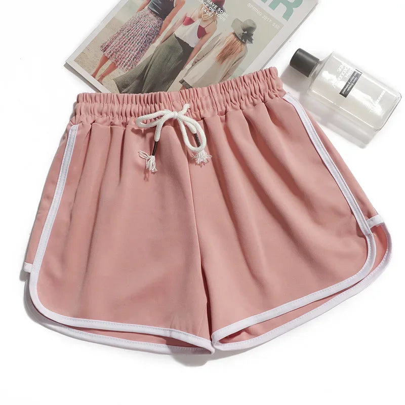 Plus Size Casual Shorts Elastic Waist Sports