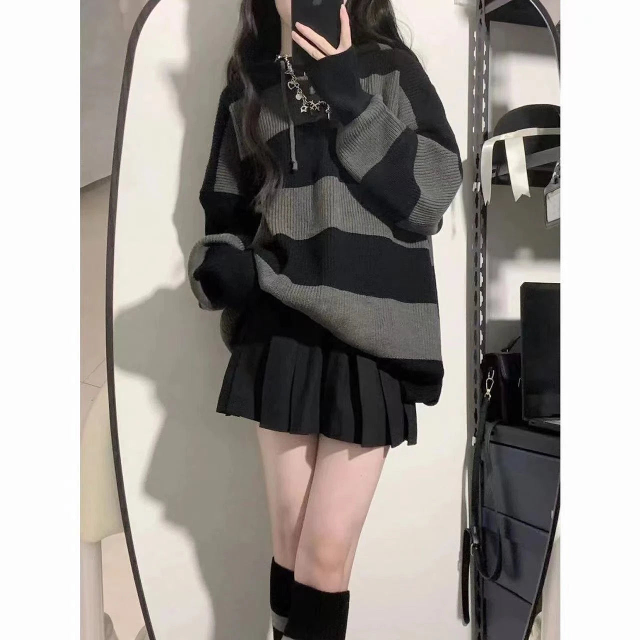Cozy Knit Sweater & Skirt Set - Chic Autumn/Winter Style