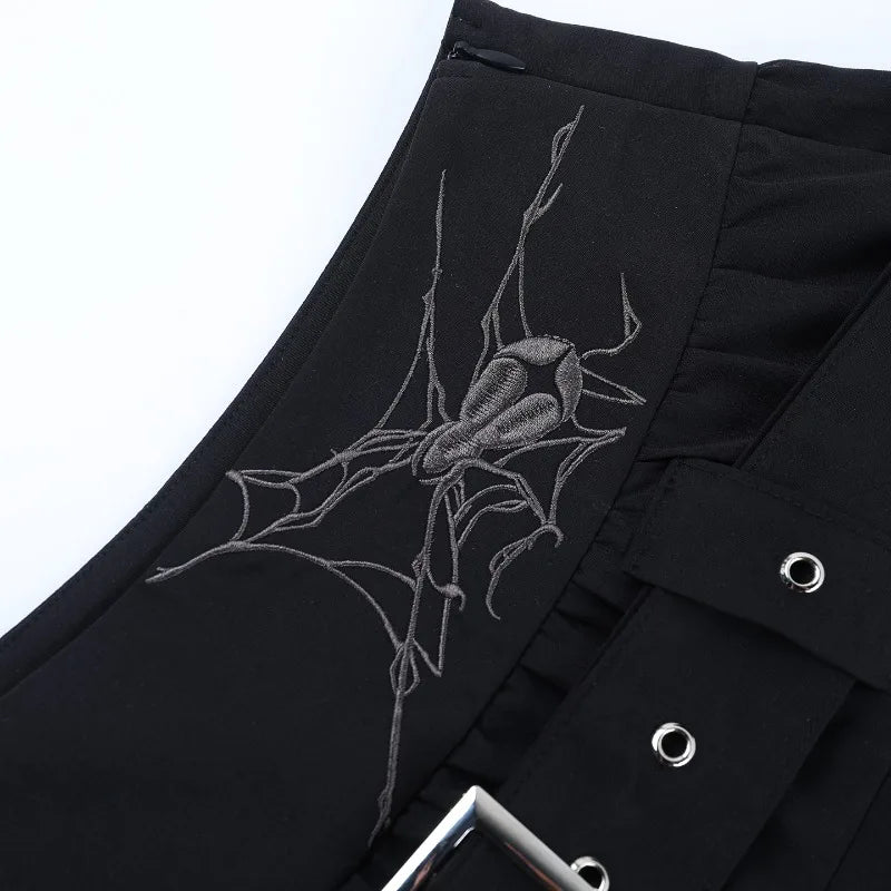 Subculture College Style Hot Girl Pleated Skirt Summer New Dark Hot Girl High-waisted Slim Short Skirts Aesthetic 90s Y2K Party