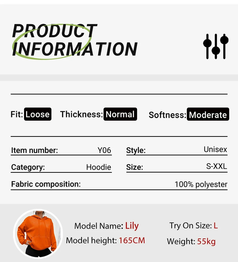 Autumn Casual Women's Solid Hoodie Comfortable Strecth Sweatshirts Loose Pocket Warm Clothes Fashion Street Female Pullovers