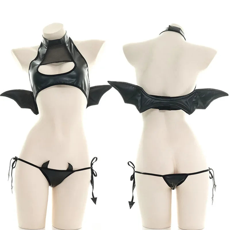Little Devil Patent Leather Lingerie Set | Exotic Roleplay
