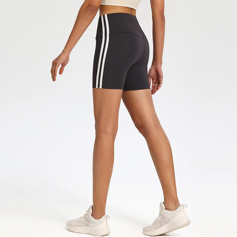 Gym Yoga Fitness Pants Shorts Tight Hip Lifting Belly Jogging Women's Three-quarter Pants Quick-drying Sports Cycling Pants