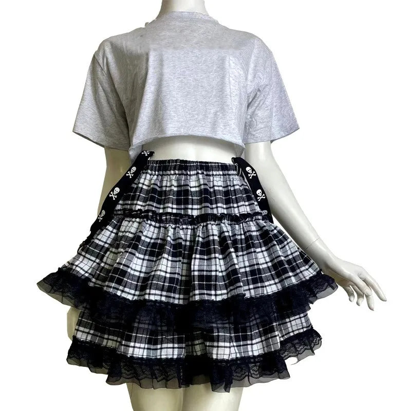 Gothic Punk Harajuku Lace Skirt | Cosplay & Party Style