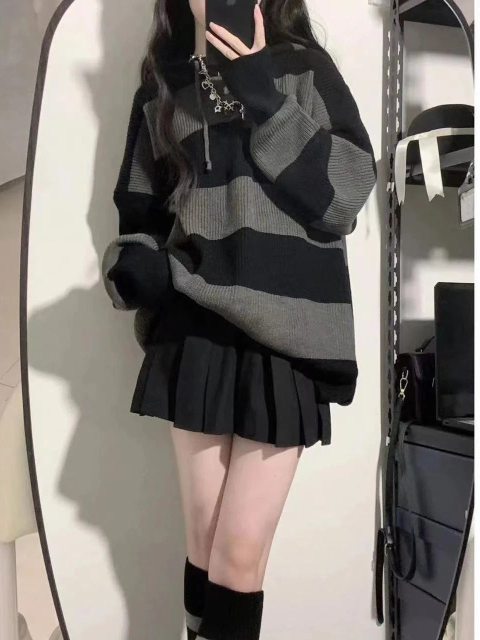 Cozy Knit Sweater & Skirt Set - Chic Autumn/Winter Style
