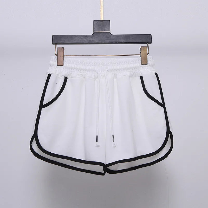 High Waist Sport Shorts Women Summer Loose Casual Running Fitness Outdoor Wear Wide Leg Slimming Large Size Home Sleepwear