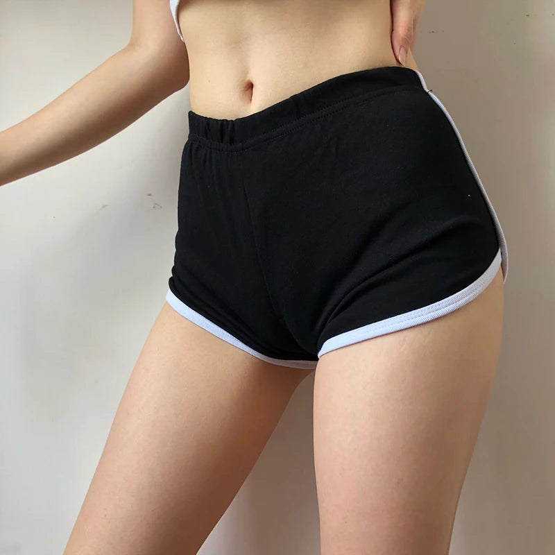 Casual European American sexy spicy girl style Summer black Grey Sport Short Women Workout Waistband Skinny drop shipping shorts