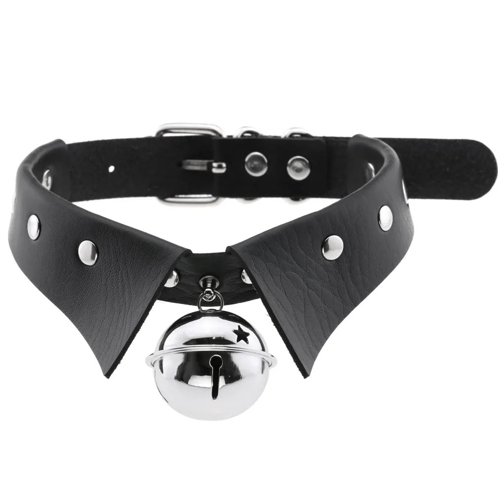 Punk Gothic PU Leather Spike Choker Necklace | Harajuku Collar