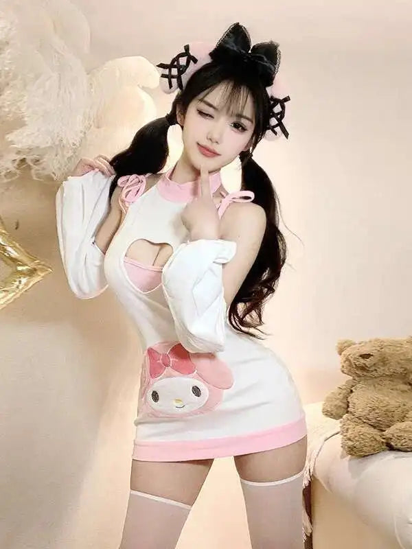 Sexy Rabbit Military Instructor Mini Dress Role-Play Costume