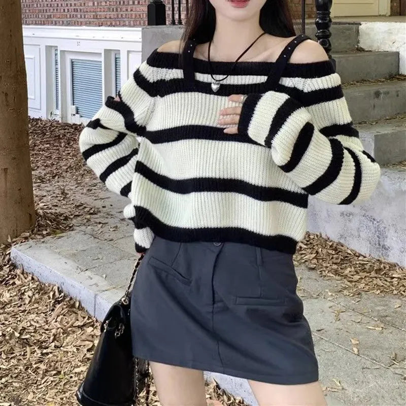 Sweet & Spicy Color Block Striped Knit Top | Long Sleeve