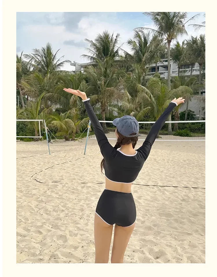 High-Waist Slimming Bikini | Chic Two-Piece Tummy Control Swimsuit