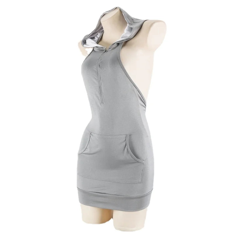 Cute Anime Bunny Hooded Dress | Backless Lingerie & Cosplay