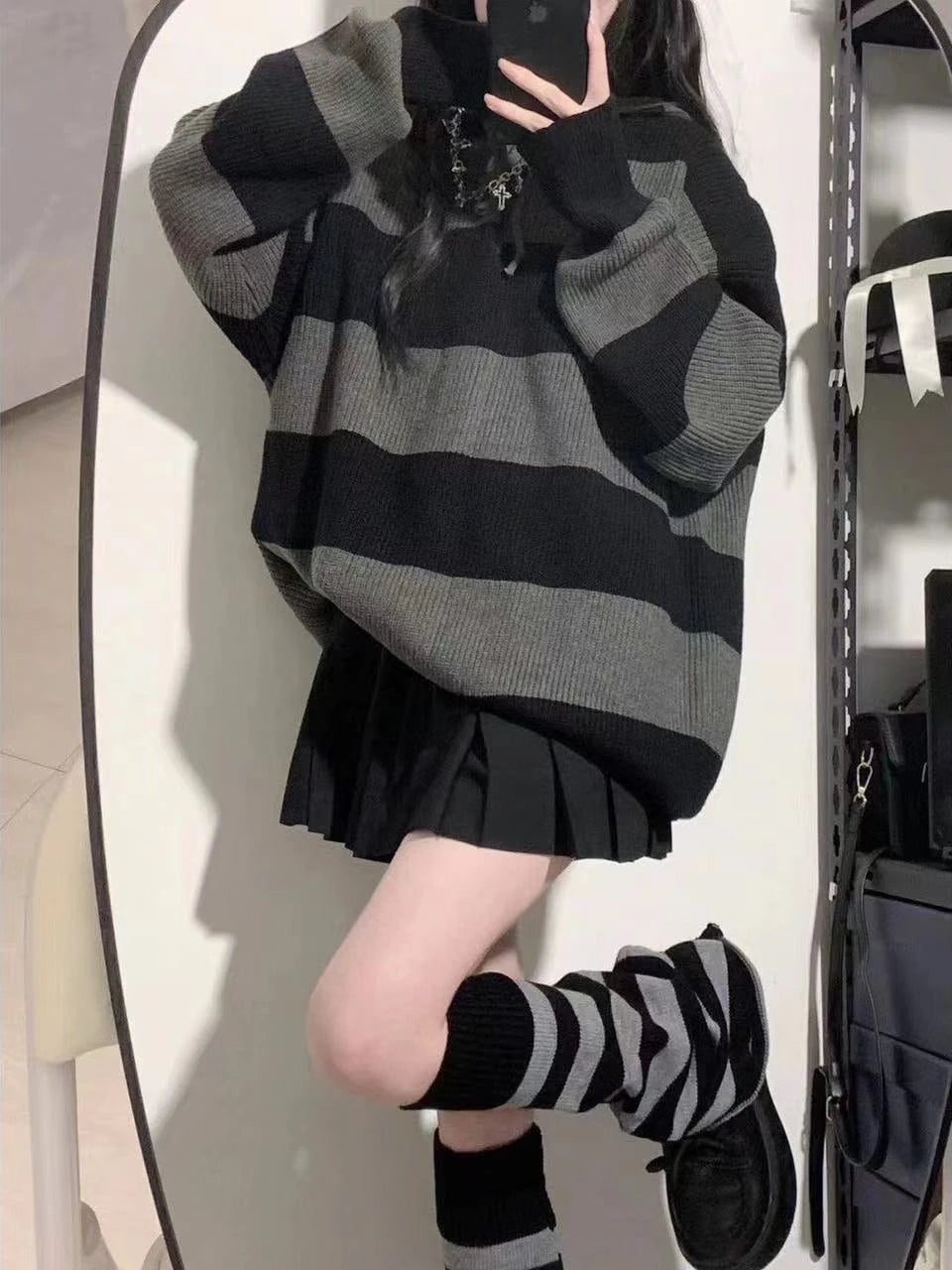 Cozy Knit Sweater & Skirt Set - Chic Autumn/Winter Style