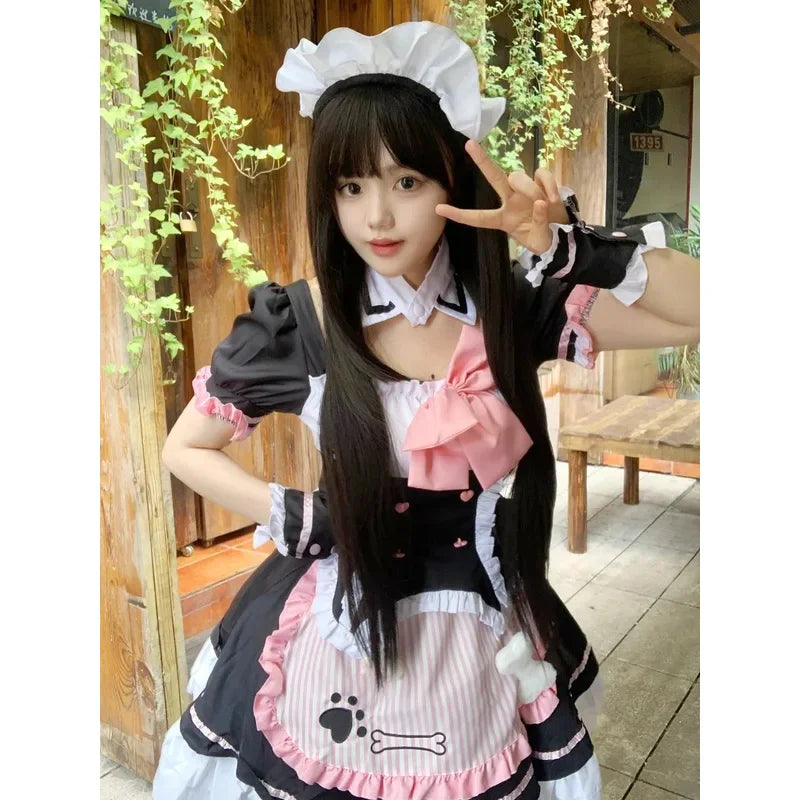 Anime Lolita Cat Maid Cosplay Dress - Ruffle Neko Outfit S-5XL