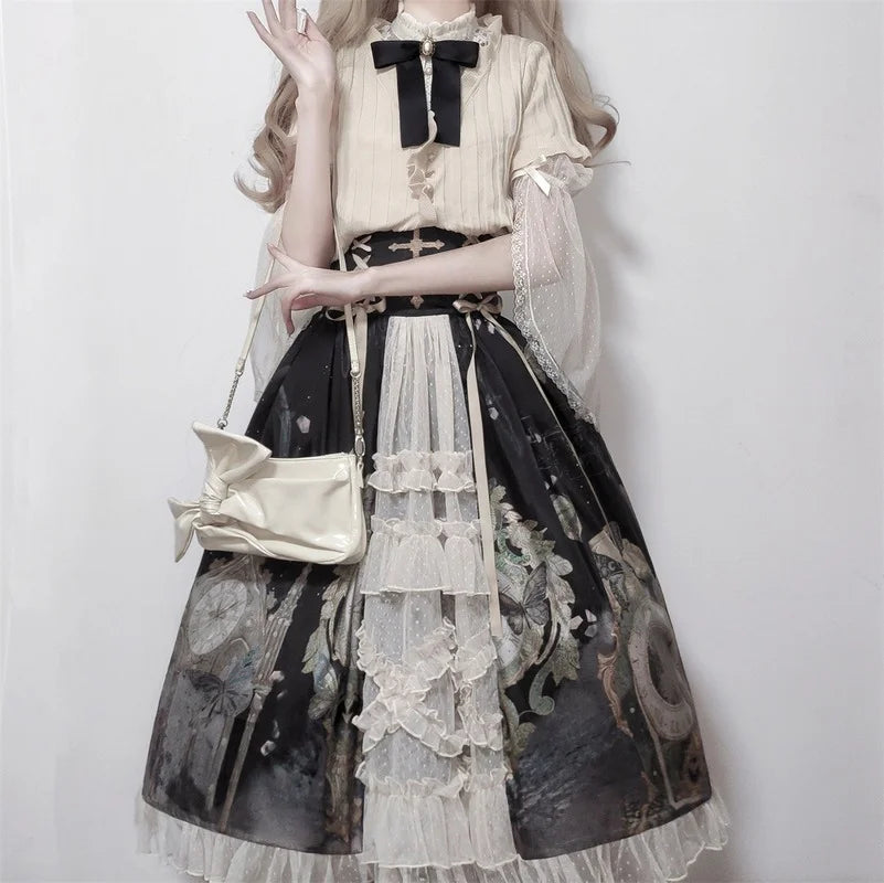 Victorian Gothic Kawaii Lolita Set | Butterfly Princess Dress