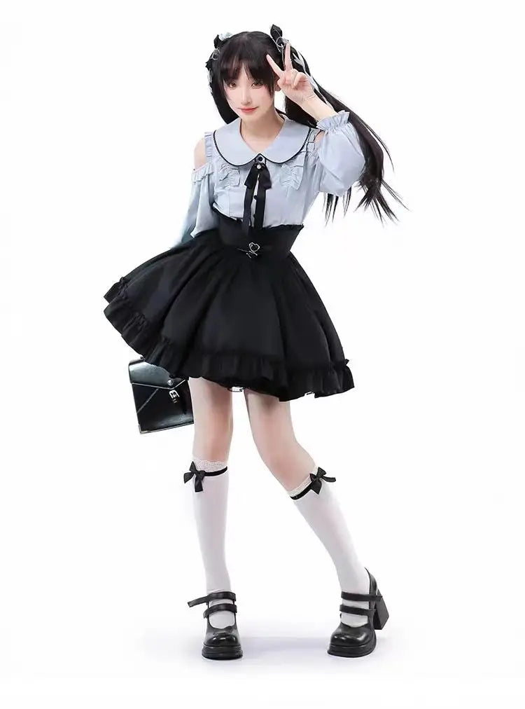 2025 Japanese Black Short Skirt Vintage Gothic Ruffled Mini Skirts Lolita Harajuku Ball Gown Faldas Y2k Aesthetic Pleated Cake