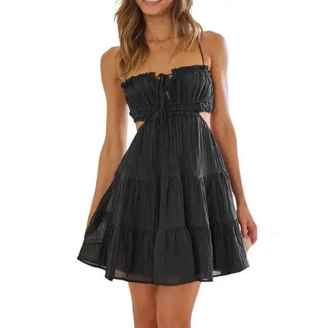Elegant Chiffon A-Line High-Waist Dress | Versatile & Flattering