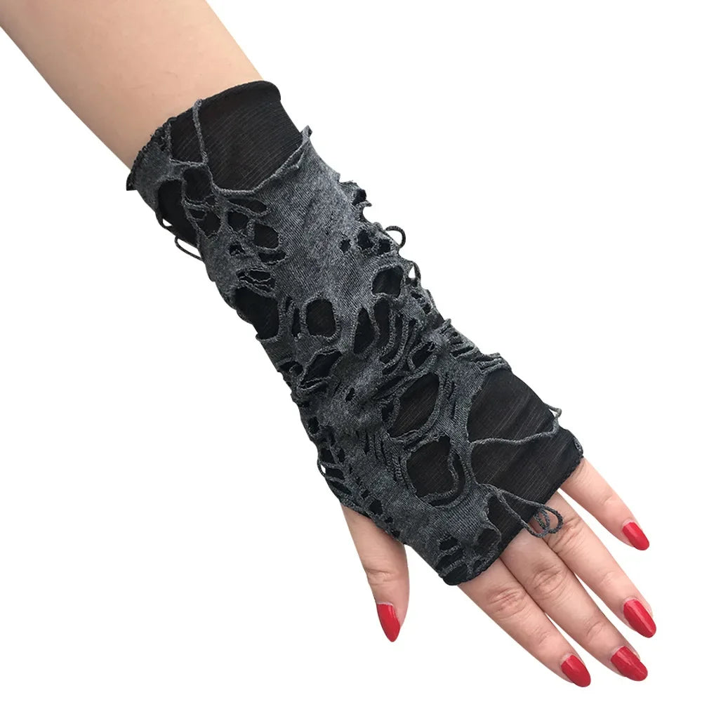 Universal Gothic gloves Fingerless gloves Female sexy festival club costume dance play accessories