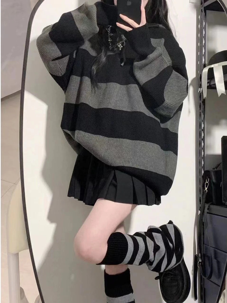 Cozy Knit Sweater & Skirt Set - Chic Autumn/Winter Style