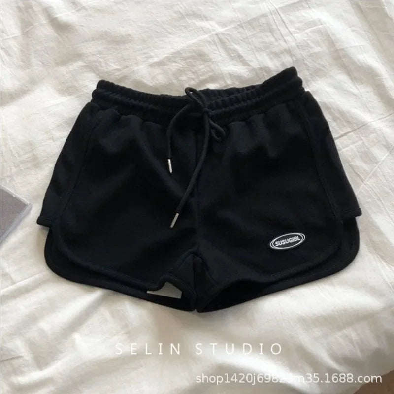 Women's Summer A- Line Slimming Petite Loose-Fit Casual Sports Plus-Size Three-Quarter Length Shorts