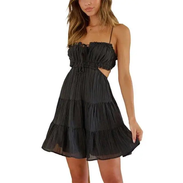 Elegant Chiffon A-Line High-Waist Dress | Versatile & Flattering