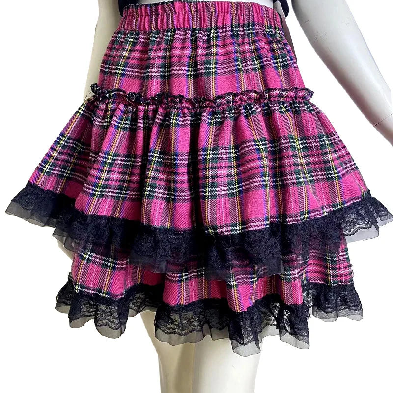 Gothic Punk Harajuku Lace Skirt | Cosplay & Party Style