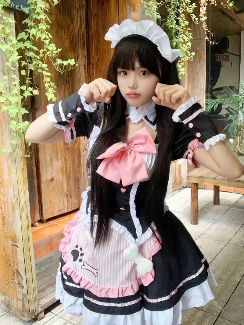 Anime Lolita Cat Maid Cosplay Dress - Ruffle Neko Outfit S-5XL