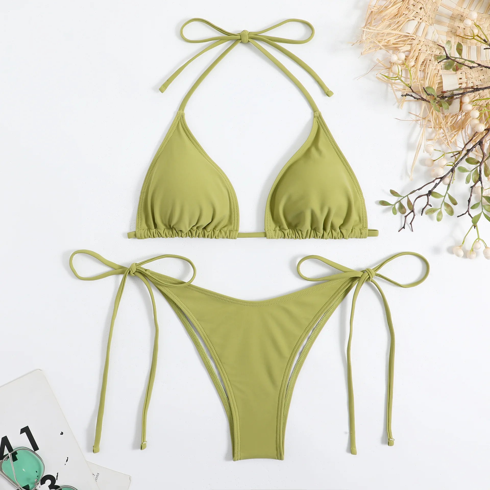 Sexy Lace-Up Micro Bikini Set | Thong Swimwear