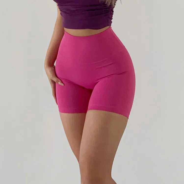 Hip-Lifting High-Waisted Yoga & Running Shorts