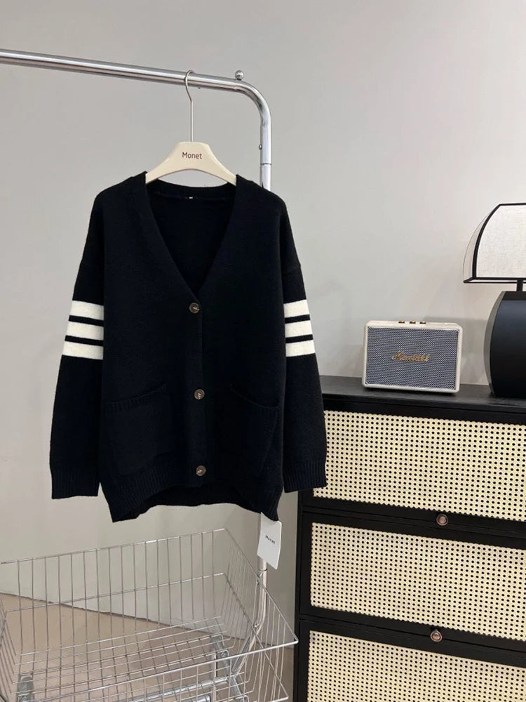 2025 autumn new slim small fragrant style casual and lazy style Korean version sweater jacket knitted cardigan women's top