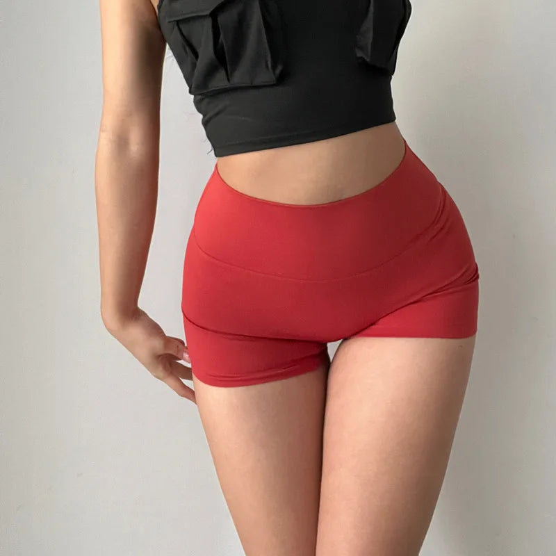 Hip-Lifting High-Waisted Yoga & Running Shorts
