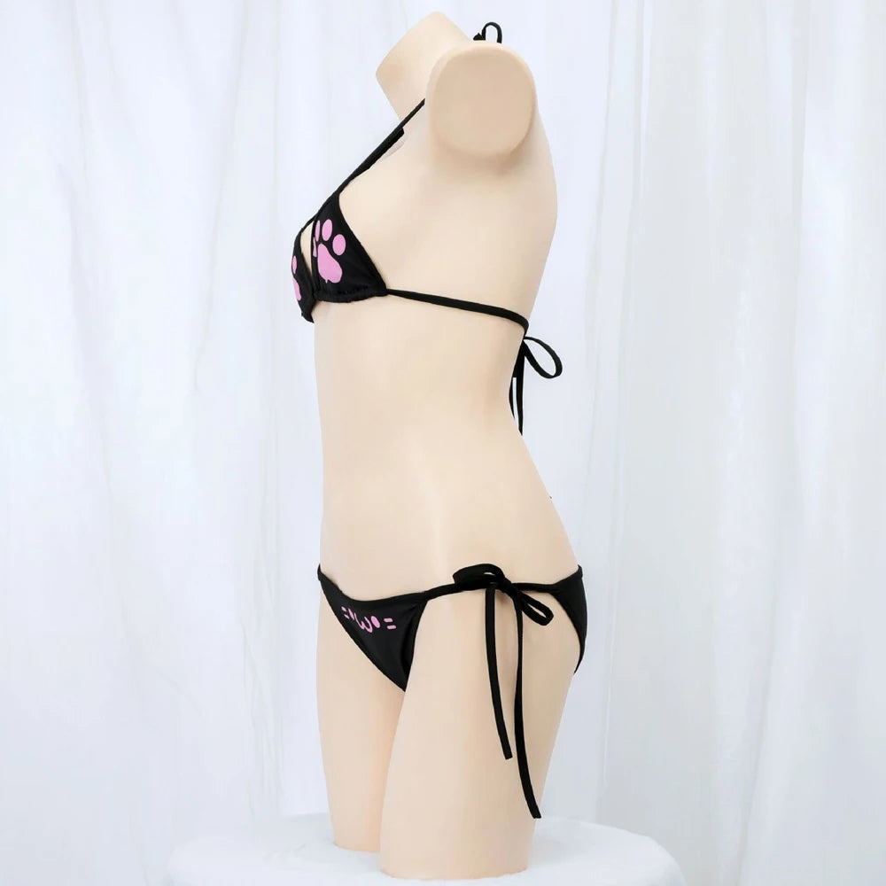 Kawaii Cat Paw Bikini Set - Anime Cosplay Lingerie