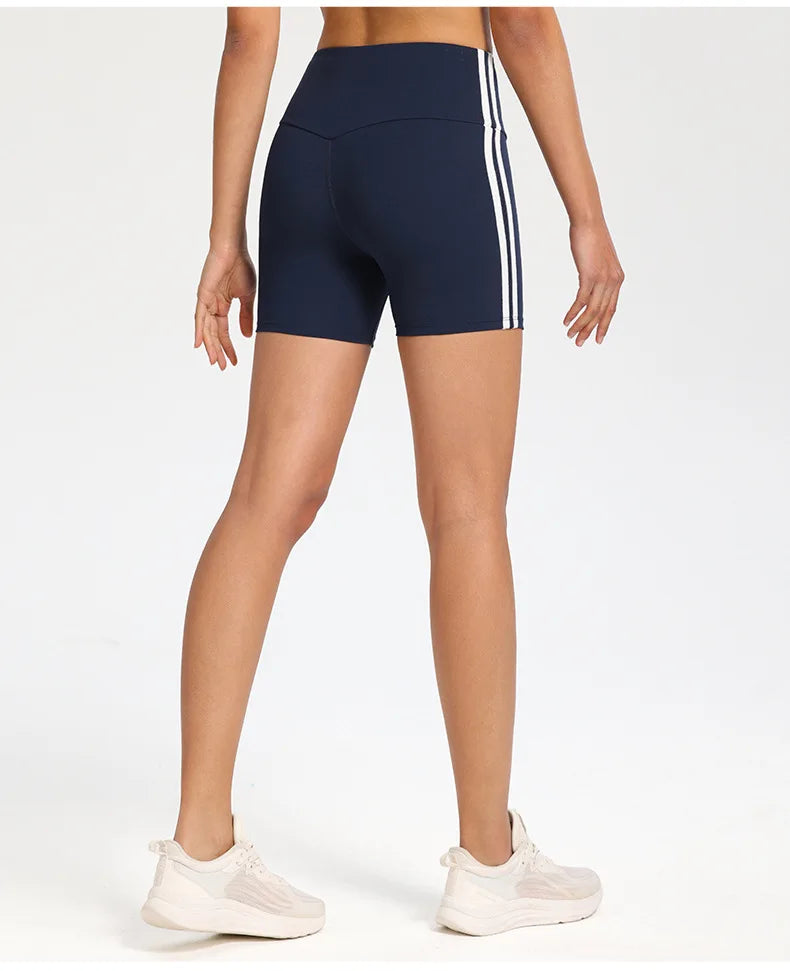 Gym Yoga Fitness Pants Shorts Tight Hip Lifting Belly Jogging Women's Three-quarter Pants Quick-drying Sports Cycling Pants