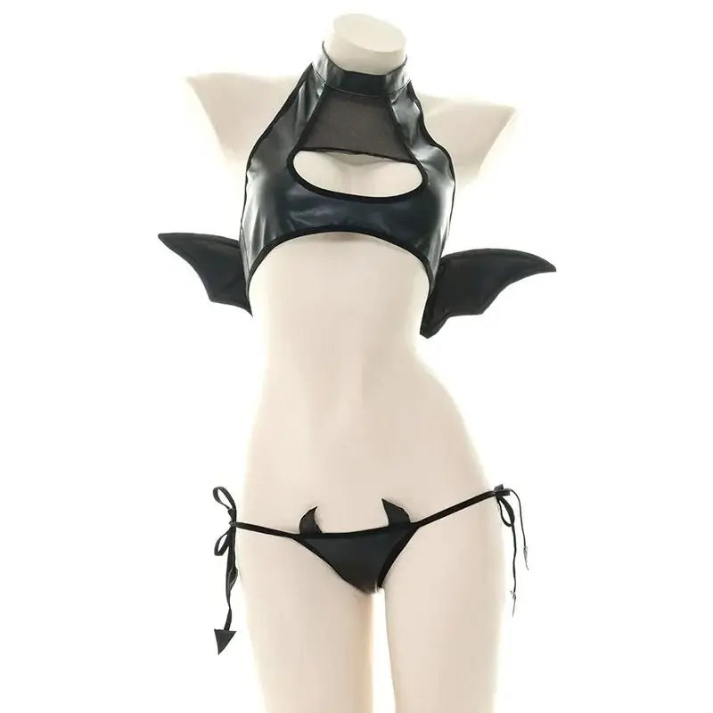 Little Devil Patent Leather Lingerie Set | Exotic Roleplay