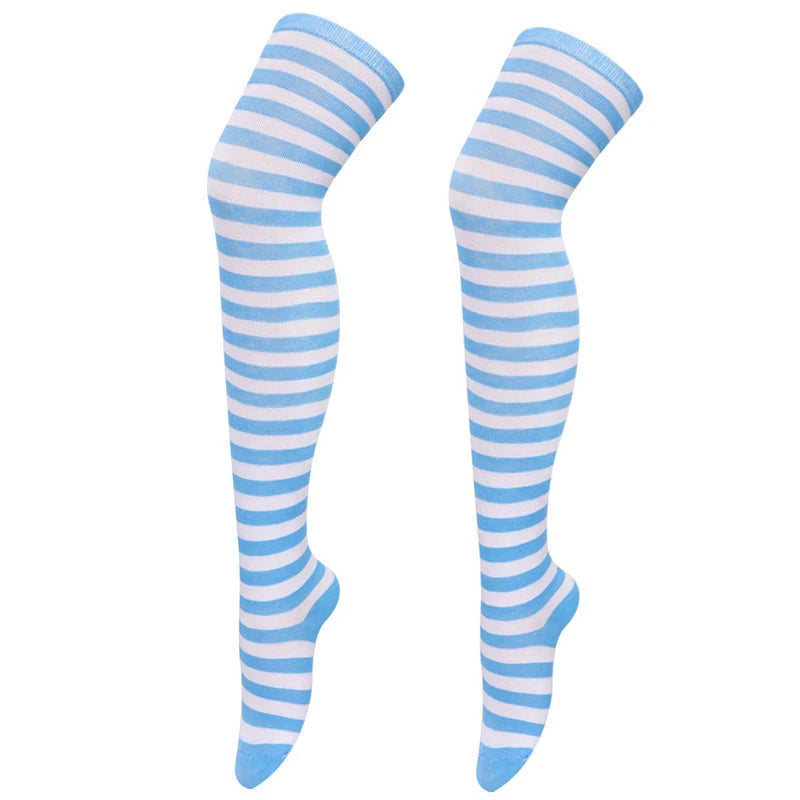 Cute Anime Striped Bodysuit Lingerie | Open Crotch & Playful