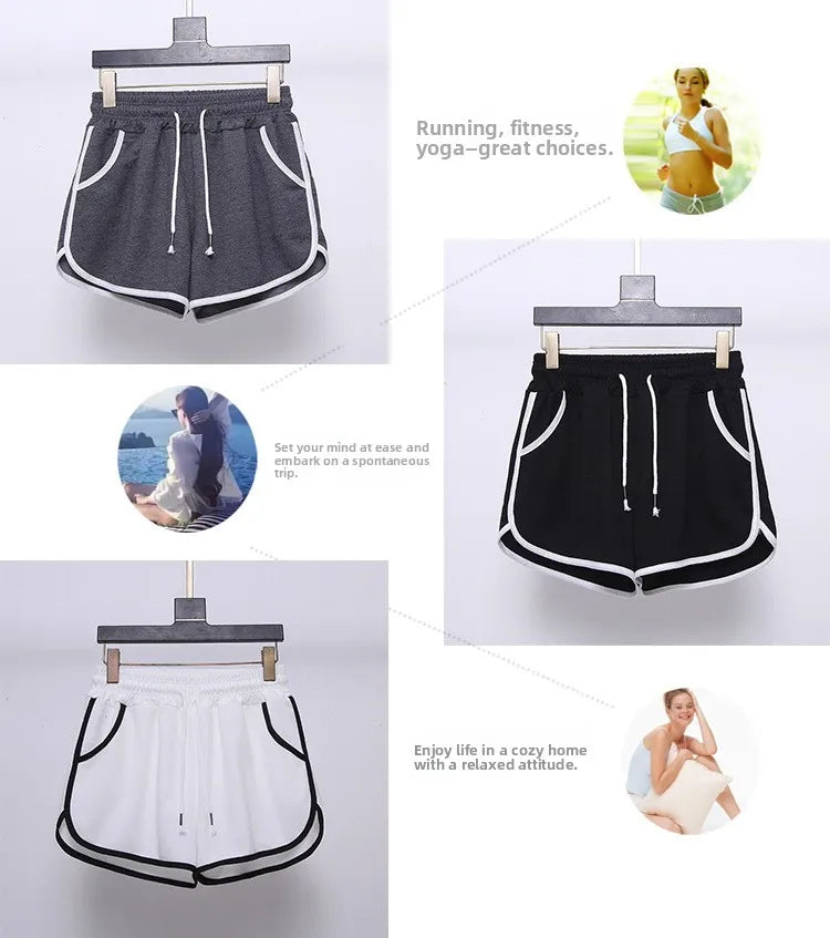 High Waist Sport Shorts Women Summer Loose Casual Running Fitness Outdoor Wear Wide Leg Slimming Large Size Home Sleepwear