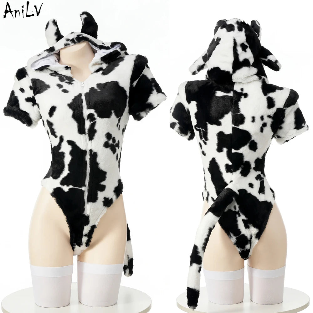 Kawaii Cow Maid Swimsuit & Cosplay Set | Anime Beachwear