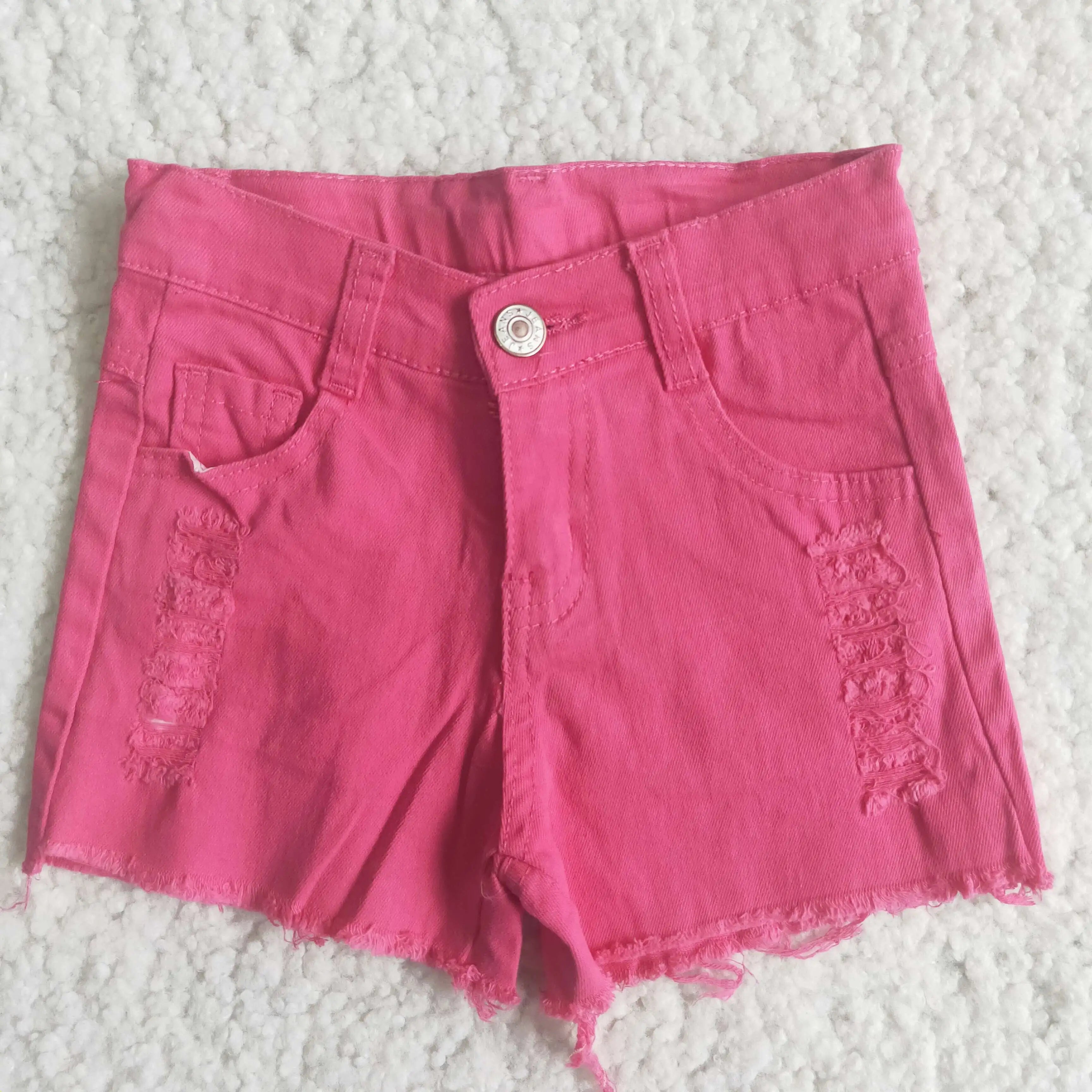 Baby Girl Cow Print Ripped Denim Shorts | Toddler Summer Style