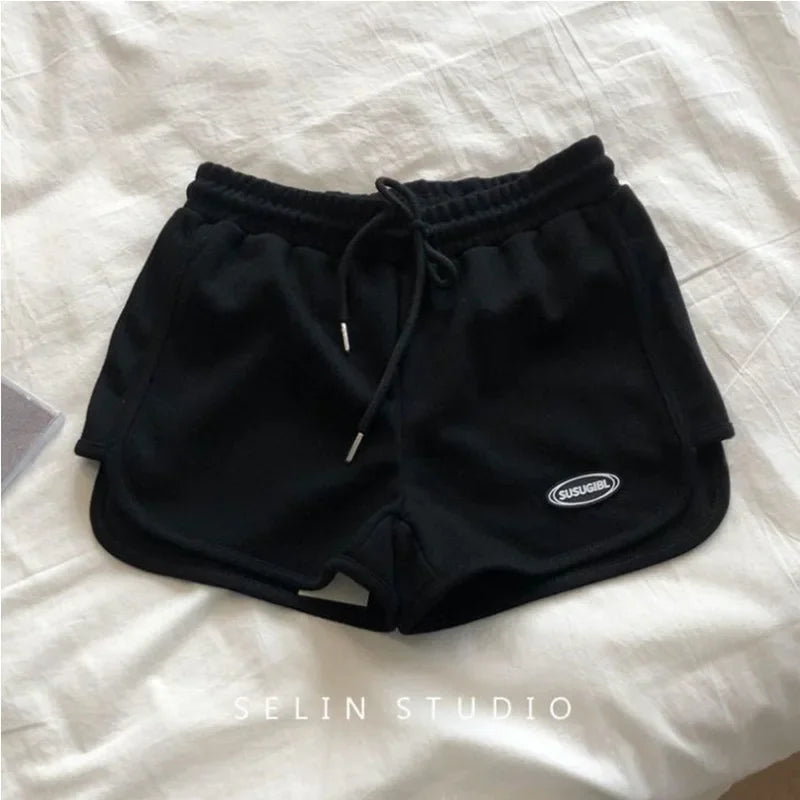 Women's Summer A- Line Slimming Petite Loose-Fit Casual Sports Plus-Size Three-Quarter Length Shorts