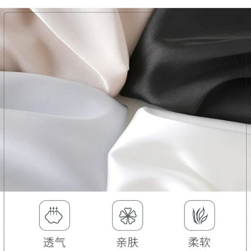 Women's Summer Lace Underwear Female Thin Ice Silk Safety Short Pants Women's Anti-light Loose Shorts Without Curling Edge