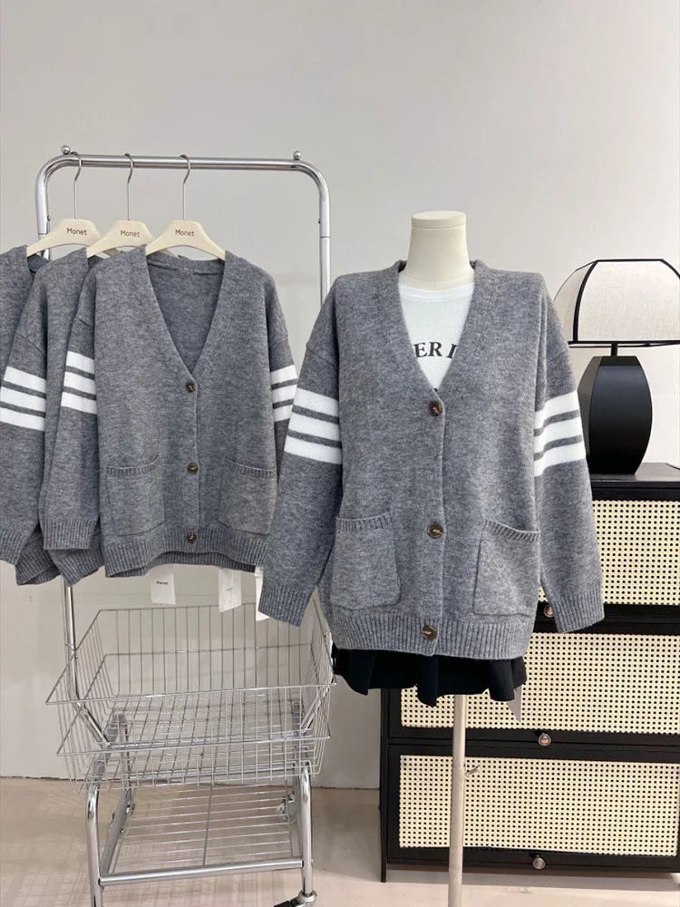 2025 autumn new slim small fragrant style casual and lazy style Korean version sweater jacket knitted cardigan women's top
