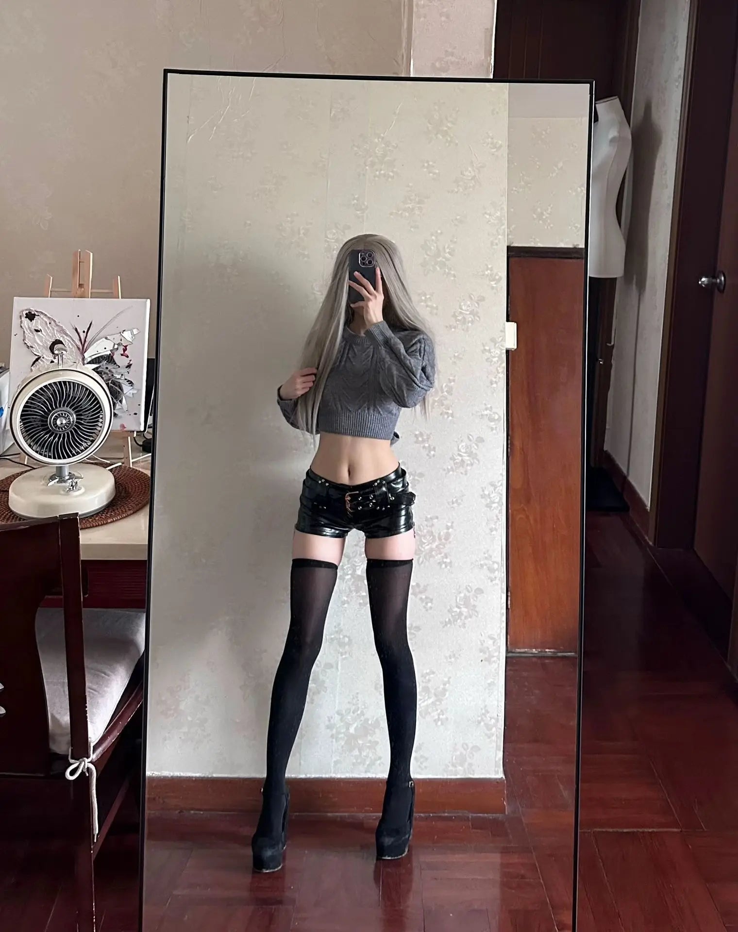 2026 New Spicy Girl Y2K Nightclub Sexy Low Waisted Bodycon PU Leather Super Shorts Boots Shorts