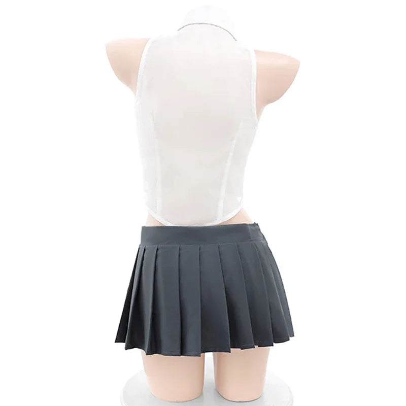 Sexy School Girl Cosplay Lingerie Set - JK Uniform Outfit
