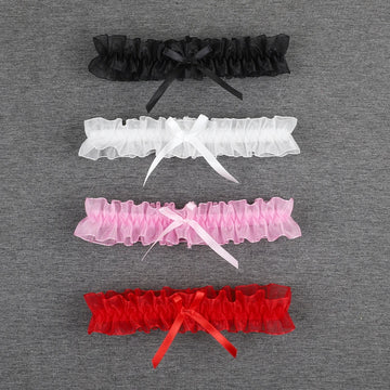 Lace Bow Leg Garter Ring | Bridal Lingerie Thigh Belt Bowknot